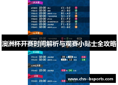 澳洲杯开赛时间解析与观赛小贴士全攻略